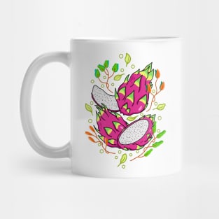 Dragon Fruit Floral Mug